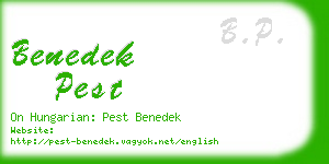 benedek pest business card